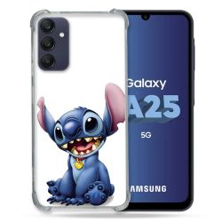 Coque Renforcée En Verre Trempé PourSamsung Galaxy A25 5G Stitch Blanc