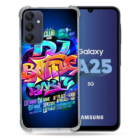 Coque Renforcée En Verre Trempé PourSamsung Galaxy A25 5G Street Art Rap