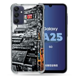 Coque Renforcée En Verre Trempé PourSamsung Galaxy A25 5G Voyage Amerique USA New York Taxi