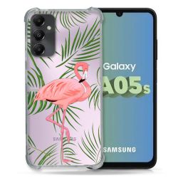 Coque Renforcée En Verre Trempé Transparent PourSamsung Galaxy A05S Flamant Rose