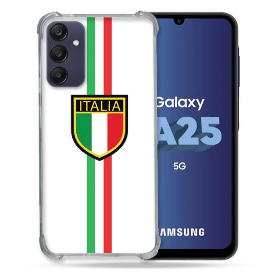 Coque Renforcée En Verre Trempé PourSamsung Galaxy A25 5G Voyage Italie 3 Blanc