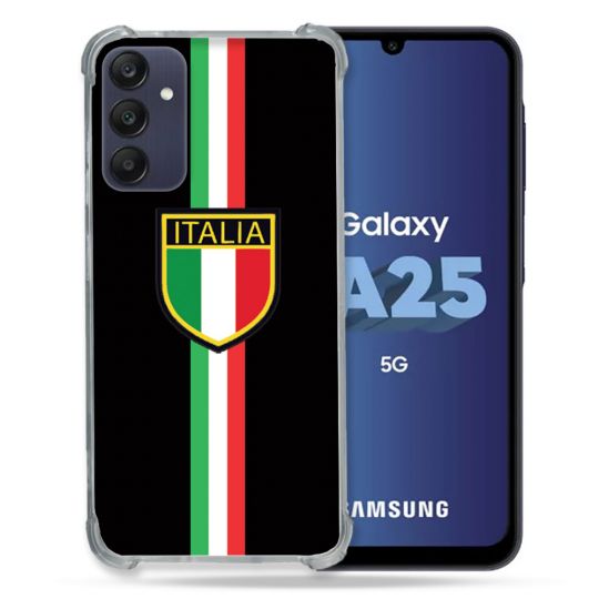 Coque Renforcée En Verre Trempé PourSamsung Galaxy A25 5G Voyage Italie 3 Noir