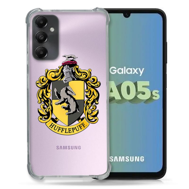 Coque Renforcée En Verre Trempé Transparent PourSamsung Galaxy A05S Harry Potter Hufflepuff
