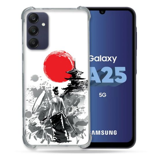 Coque Renforcée En Verre Trempé PourSamsung Galaxy A25 5G Voyage Japon Femme