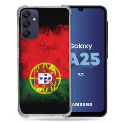 Coque Renforcée En Verre Trempé PourSamsung Galaxy A25 5G Voyage Portugal Drapeau
