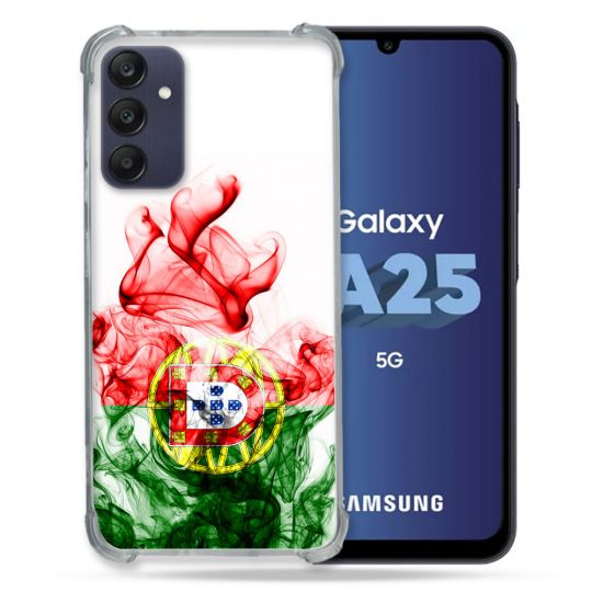 Coque Renforcée En Verre Trempé PourSamsung Galaxy A25 5G Voyage Portugal Flamme