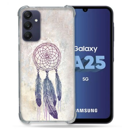 Coque Renforcée En Verre Trempé PourSamsung Galaxy A25 5G Zen Attrape Reve Blanc