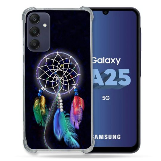 Coque Renforcée En Verre Trempé PourSamsung Galaxy A25 5G Zen Attrape Reve Multicolore