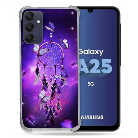 Coque Renforcée En Verre Trempé PourSamsung Galaxy A25 5G Zen Attrape Reve Papillon