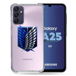 Coque Renforcée En Verre Trempé Transparent PourSamsung Galaxy A25 5G Attaque Titan Logo