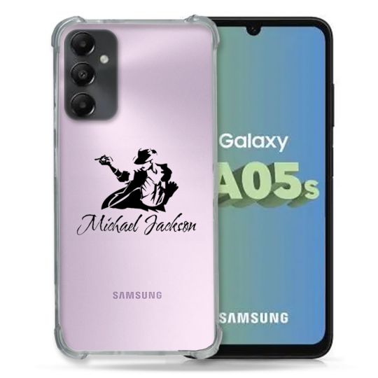 Coque Renforcée En Verre Trempé Transparent PourSamsung Galaxy A05S Michael Jackson