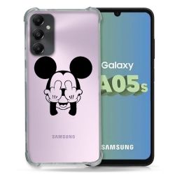 Coque Renforcée En Verre Trempé Transparent PourSamsung Galaxy A05S Mickey doigt