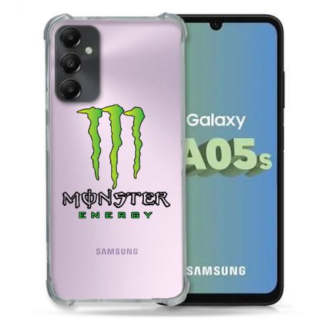 Coque Renforcée En Verre Trempé Transparent PourSamsung Galaxy A05S Monster Energy