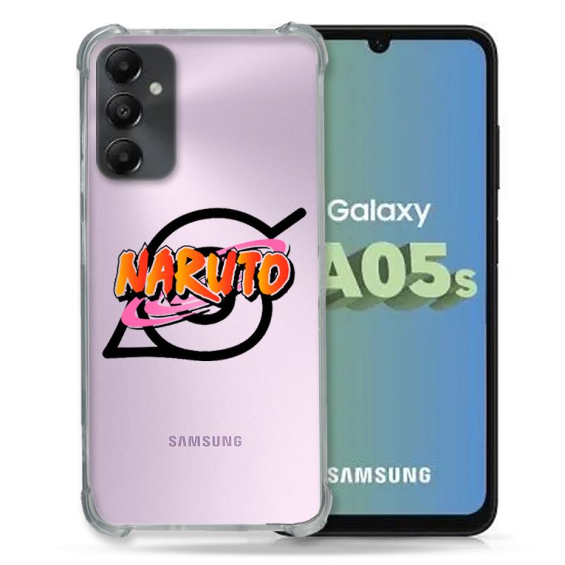Coque Renforcée En Verre Trempé Transparent PourSamsung Galaxy A05S Naruto Logo
