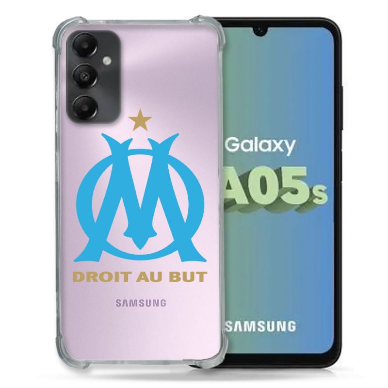 Coque Renforcée En Verre Trempé Transparent PourSamsung Galaxy A05S Olympique Marseille OM