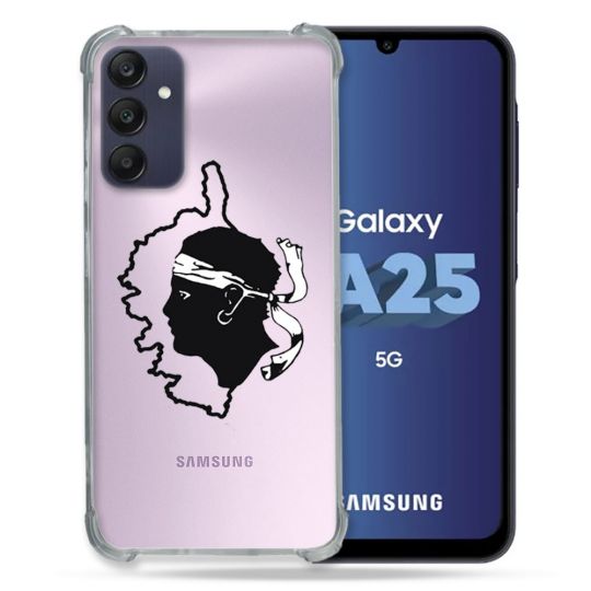 Coque Renforcée En Verre Trempé Transparent PourSamsung Galaxy A25 5G Cœur infini
