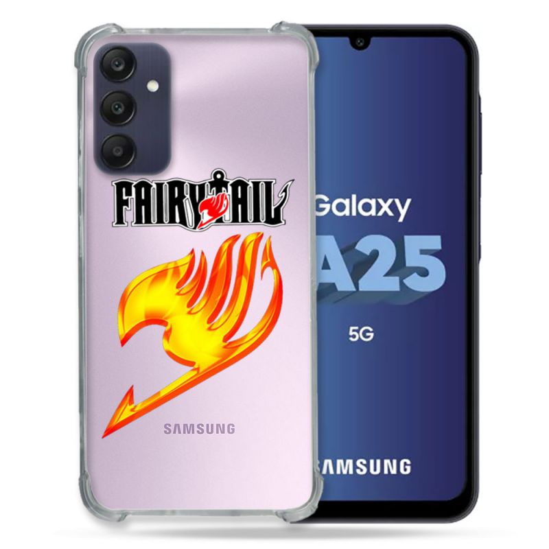 Coque Renforcée En Verre Trempé Transparent PourSamsung Galaxy A25 5G Fairy Tail