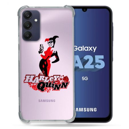 Coque Renforcée En Verre Trempé Transparent PourSamsung Galaxy A25 5G Harley Quinn