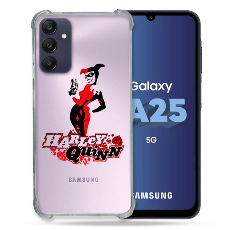 Coque Renforcée En Verre Trempé Transparent PourSamsung Galaxy A25 5G Harley Quinn