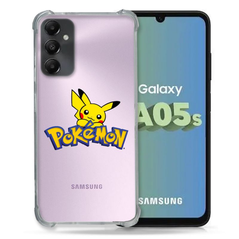 Coque Renforcée En Verre Trempé Transparent PourSamsung Galaxy A05S Pokemon
