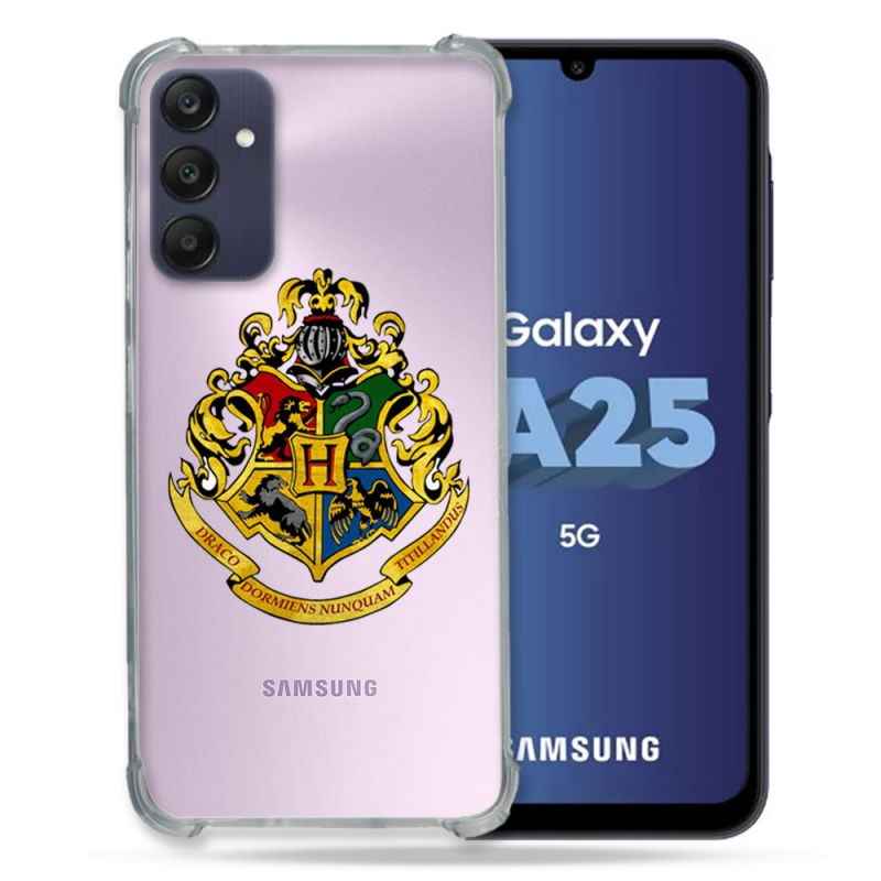 Coque Renforcée En Verre Trempé Transparent PourSamsung Galaxy A25 5G Harry Potter Poudlard