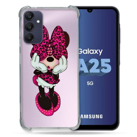 Coque Renforcée En Verre Trempé Transparent PourSamsung Galaxy A25 5G Minnie