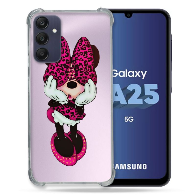 Coque Renforcée En Verre Trempé Transparent PourSamsung Galaxy A25 5G Minnie