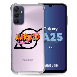 Coque Renforcée En Verre Trempé Transparent PourSamsung Galaxy A25 5G Naruto Logo