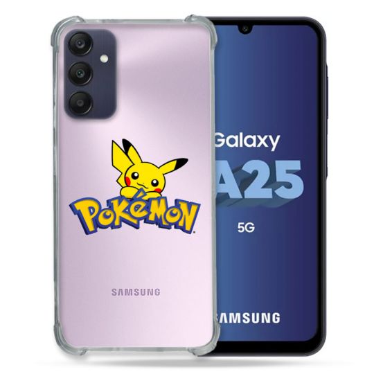 Coque Renforcée En Verre Trempé Transparent PourSamsung Galaxy A25 5G Pokemon