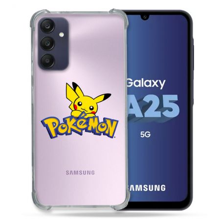 Coque Renforcée En Verre Trempé Transparent PourSamsung Galaxy A25 5G Pokemon