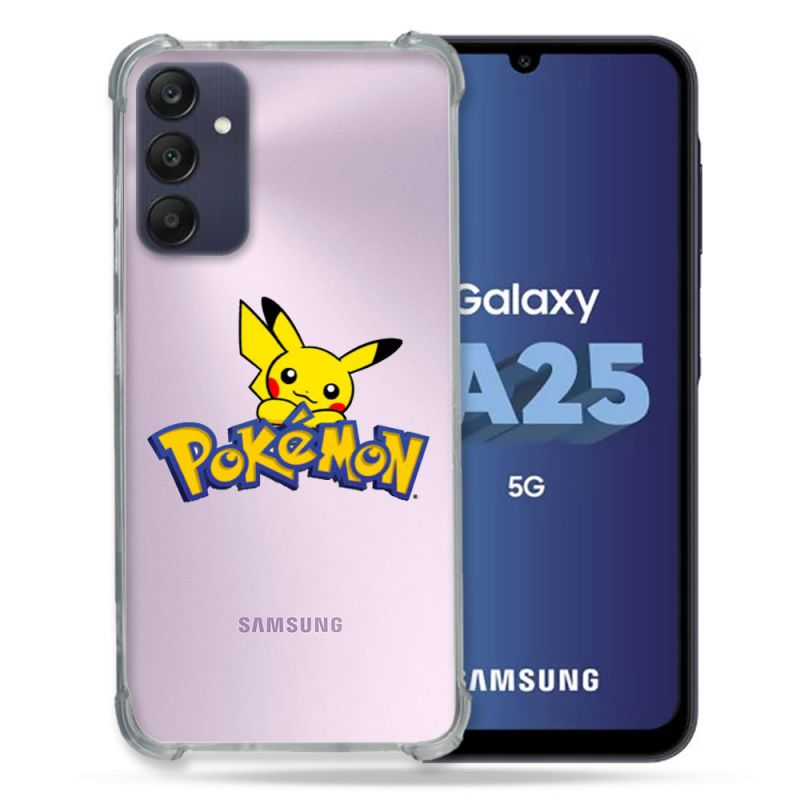 Coque Renforcée En Verre Trempé Transparent PourSamsung Galaxy A25 5G Pokemon