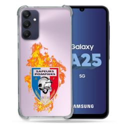 Coque Renforcée En Verre Trempé Transparent PourSamsung Galaxy A25 5G Pompier Feu