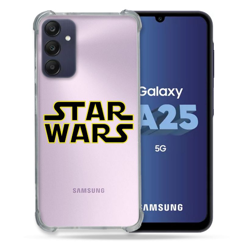 Coque Renforcée En Verre Trempé Transparent PourSamsung Galaxy A25 5G Star Wars
