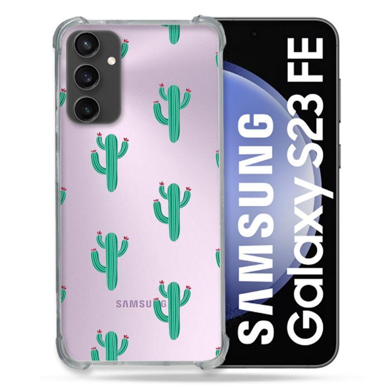 Coque Renforcée En Verre Trempé Transparent PourSamsung Galaxy S23 FE Cactus