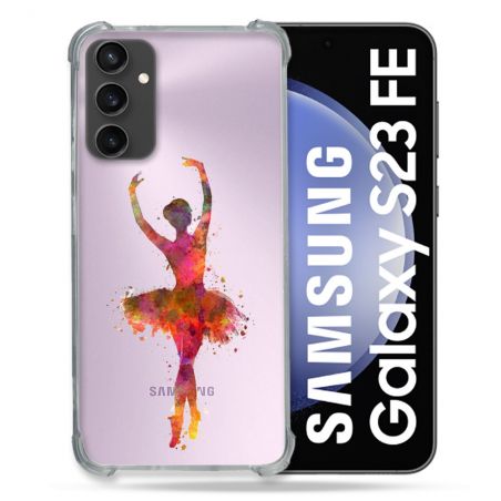 Coque Renforcée En Verre Trempé Transparent PourSamsung Galaxy S23 FE Danseuse etoile
