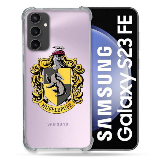 Coque Renforcée En Verre Trempé Transparent PourSamsung Galaxy S23 FE Harry Potter Hufflepuff