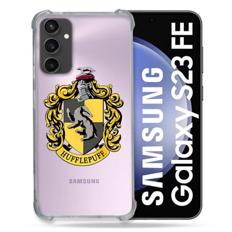 Coque Renforcée En Verre Trempé Transparent PourSamsung Galaxy S23 FE Harry Potter Hufflepuff