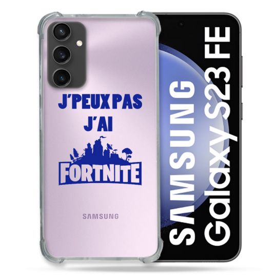 Coque Renforcée En Verre Trempé Transparent PourSamsung Galaxy S23 FE Jpeux pas jai Fortnite