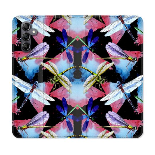 Housse Cuir Portefeuille Pour Samsung Galaxy A25 5G Animal Libellule