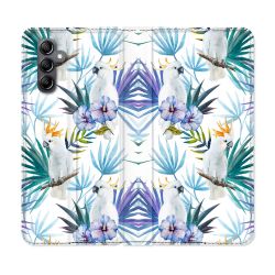 Housse Cuir Portefeuille Pour Samsung Galaxy A25 5G Animal Perroquet Peinture