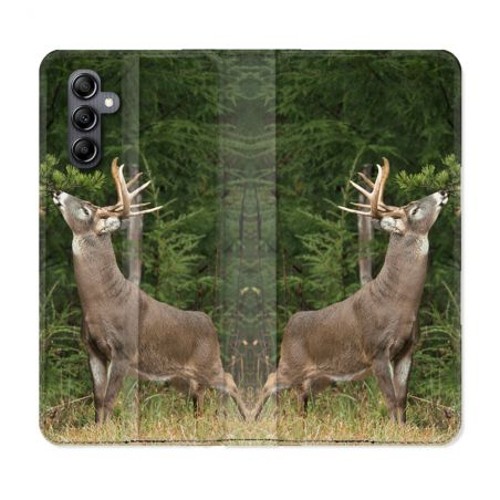 Housse Cuir Portefeuille Pour Samsung Galaxy A25 5G Chasse Cerf