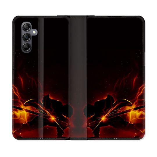Housse Cuir Portefeuille Pour Samsung Galaxy A25 5G Manga Demon Slayer Electric
