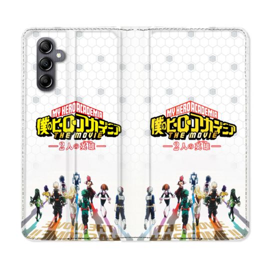 Housse Cuir Portefeuille Pour Samsung Galaxy A25 5G Manga My Hero Academia Blanc