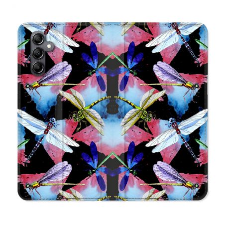 Housse Cuir Portefeuille Pour Samsung Galaxy A05S Animal Libellule