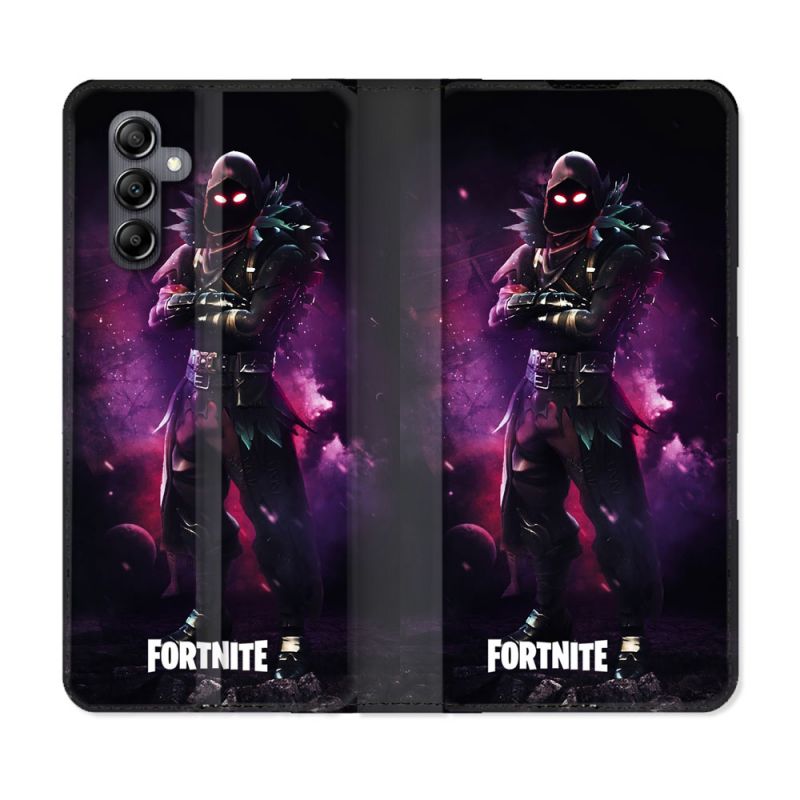 Housse Cuir Portefeuille Pour Samsung Galaxy A25 5G Fortnite Raven
