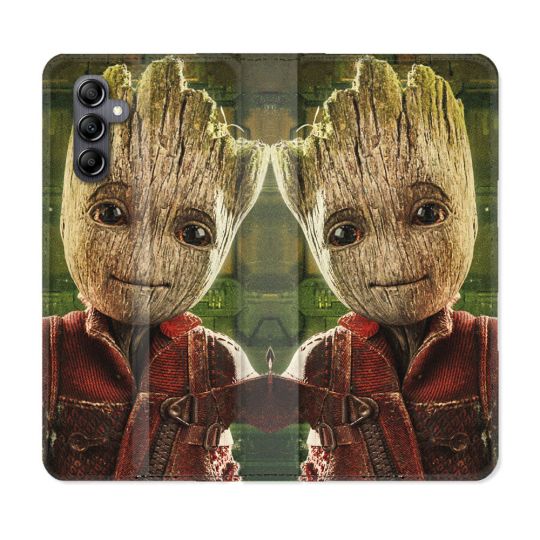 Housse Cuir Portefeuille Pour Samsung Galaxy A25 5G Groot Vert