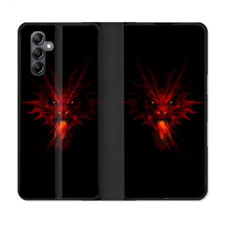 Housse Cuir Portefeuille Pour Samsung Galaxy A05S Fantastique Dragon Feu