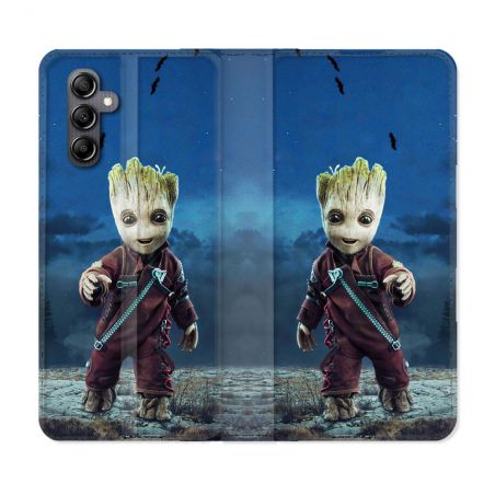 Housse Cuir Portefeuille Pour Samsung Galaxy A05S Groot Bleu