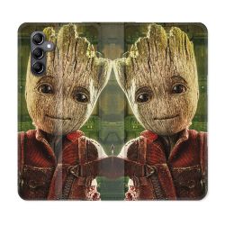 Housse Cuir Portefeuille Pour Samsung Galaxy A05S Groot Vert