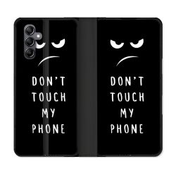 Housse Cuir Portefeuille Pour Samsung Galaxy A05S Humour Don't Touch